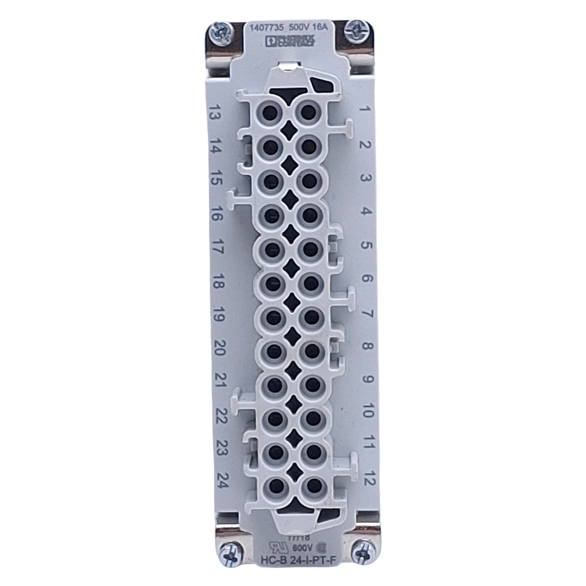 Used Phoenix Contact HC-B 24-I-PT-F Contact Insert 24-Position, Push-In Connectors
