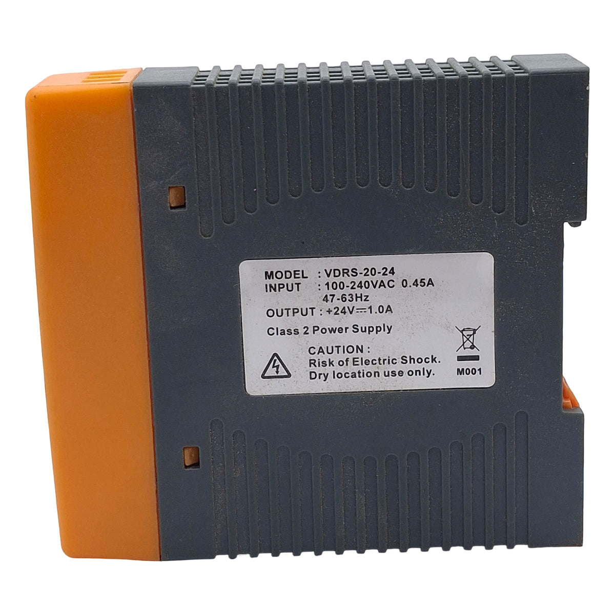 Used CUI Inc/Bel Power Solutions VDRS-20-24 Power Supply, 100-240VAC In, 1A 24VDC Out
