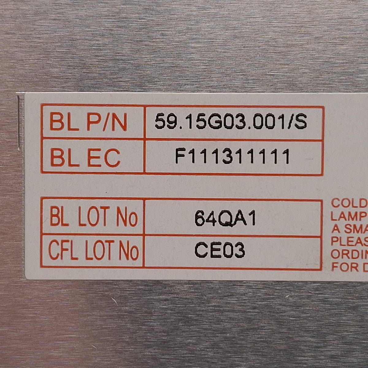 Used AU Optotronics G150XG01 V0 LCD Display Module, 15in, 4:3, XGA 1024x768, 400cd/m²