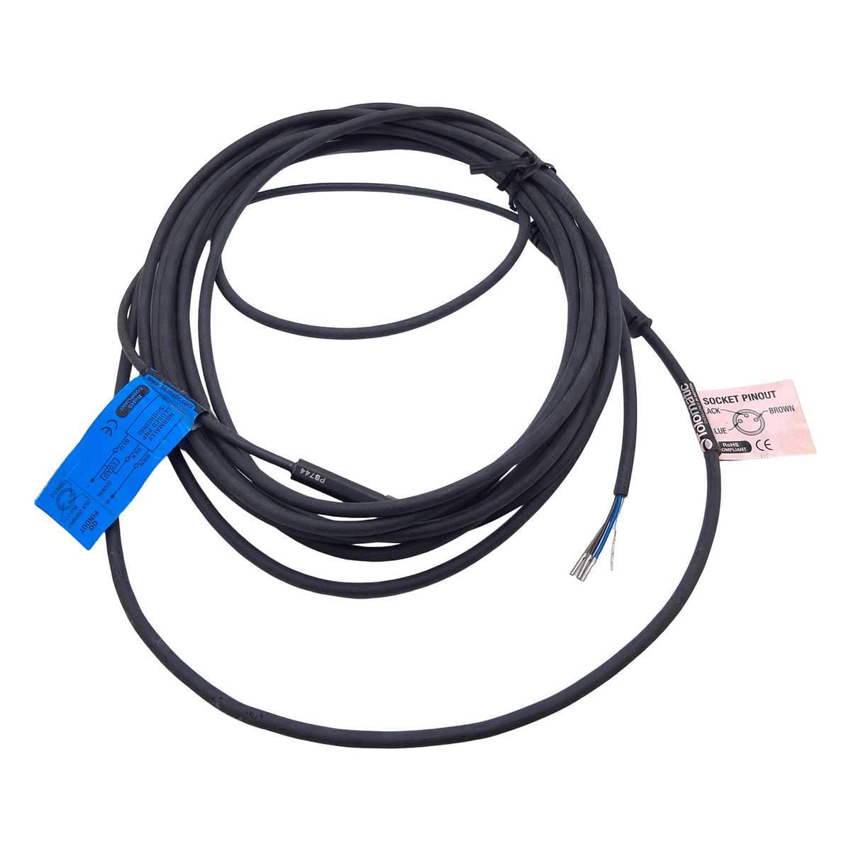 New – Open box Tolomatic 8100-9093 Sold-State Switch, PNP NC, 100mA, 10-30VDC, 3-Pin M8, 5.3m