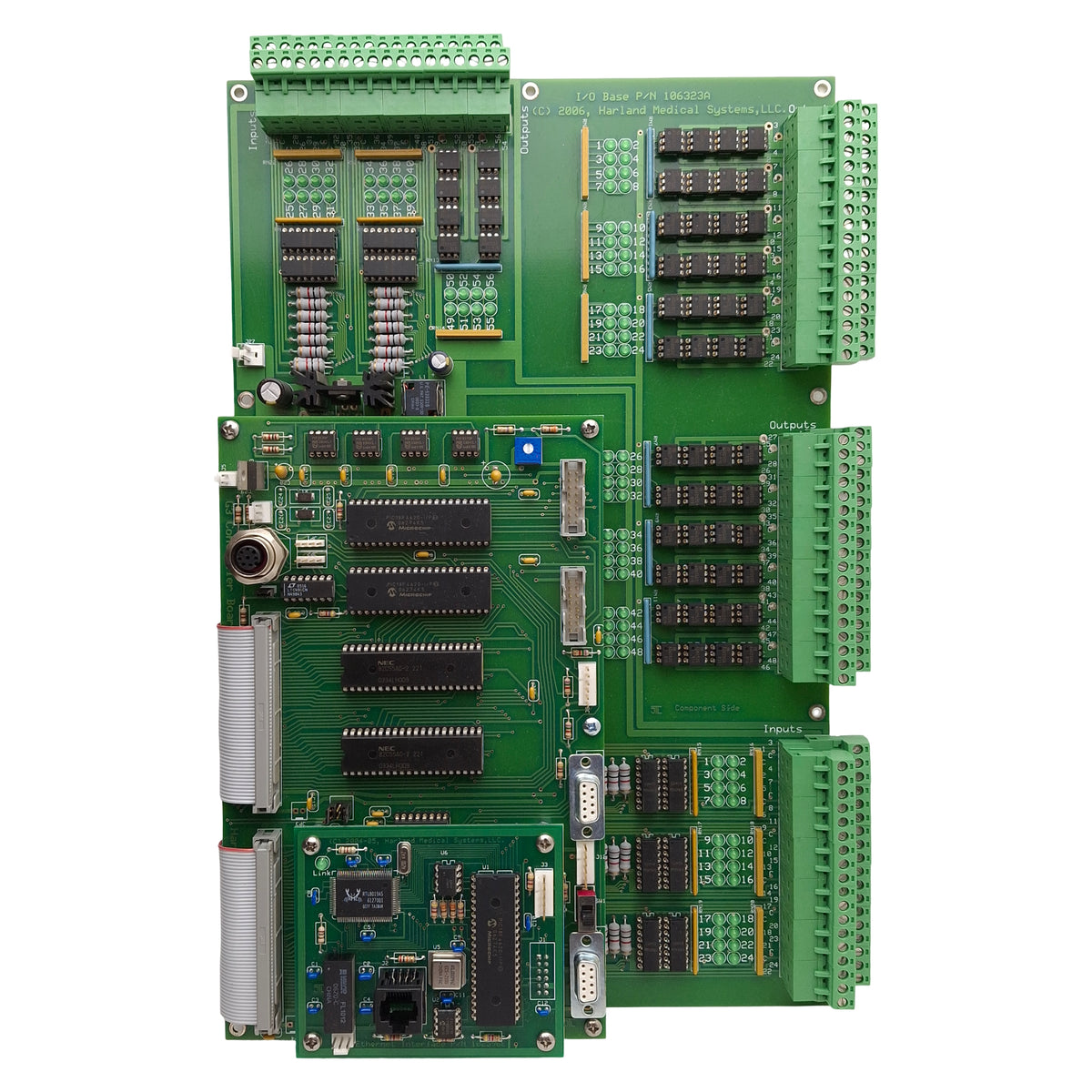 Used Harland Medical 106323A 107403A 102596E I/O Base G3 Controller Board & Ethernet