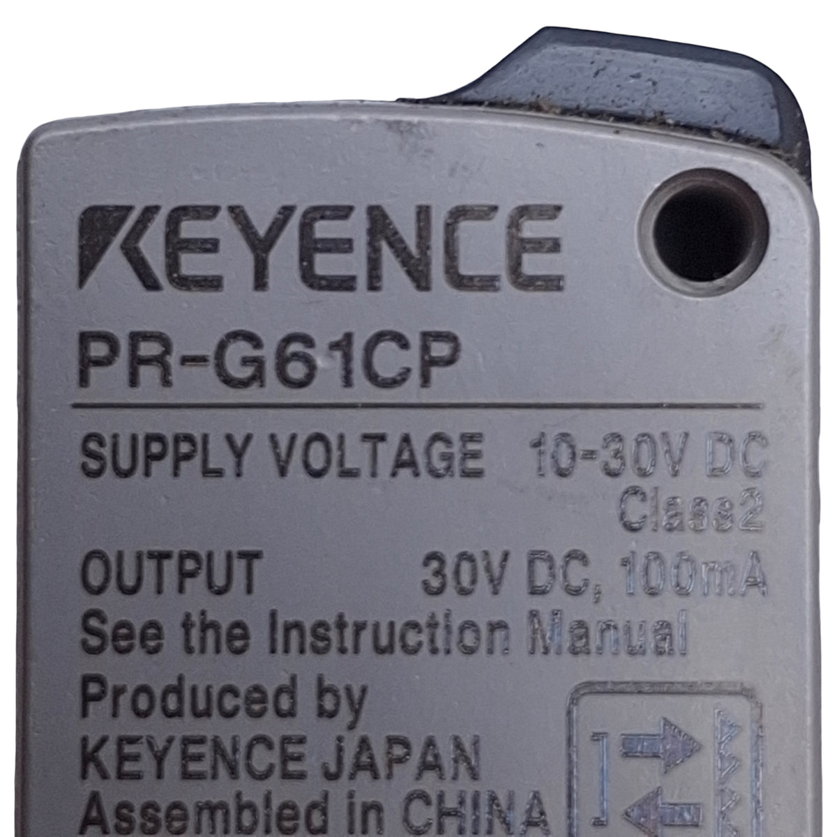 Used Keyence PR-G61CP Photoelectric Sensor PNP, 10-30VDC, 630nm, M8 4-Pin Connector
