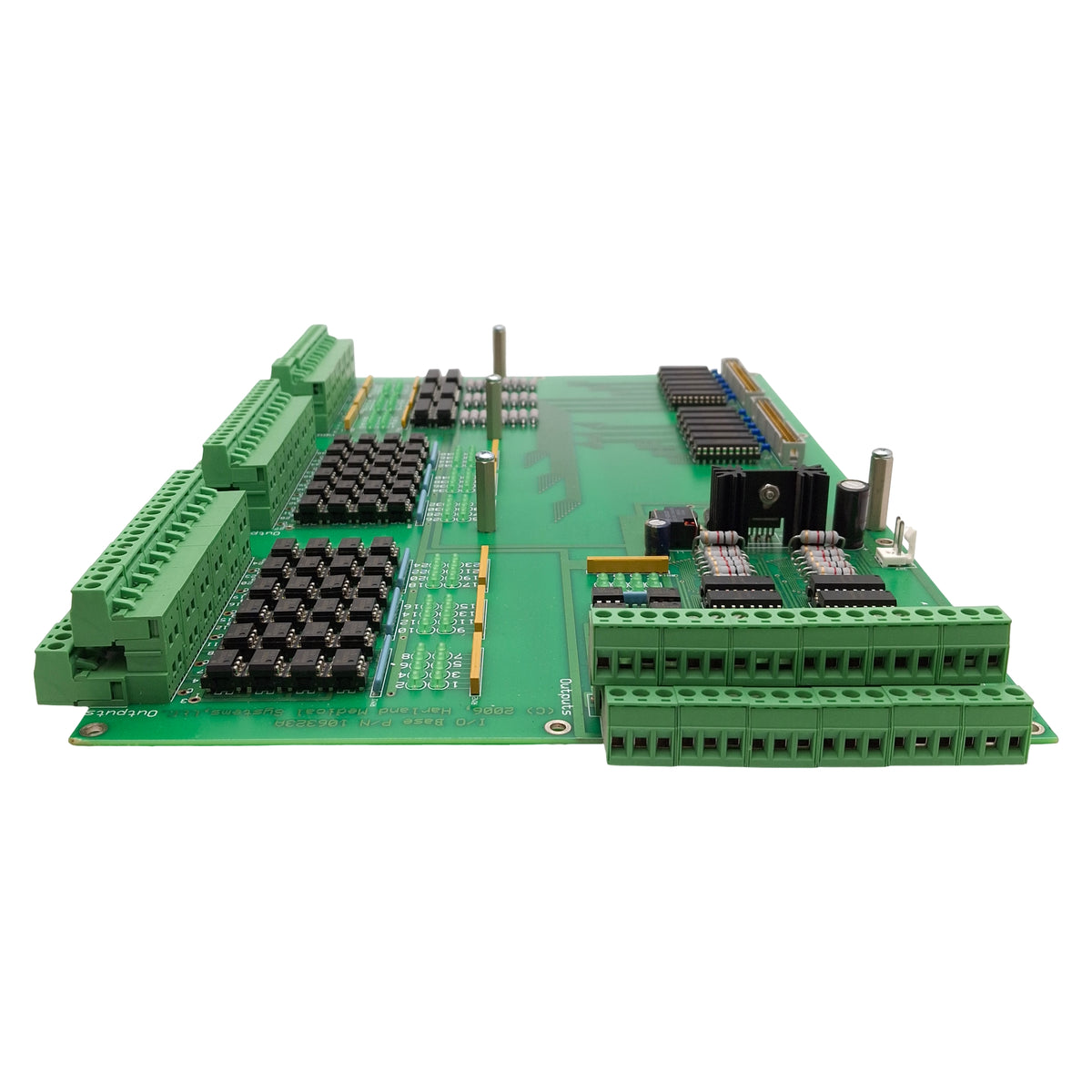 Used Harland Medical Systems 106323A I/O Base, 56-Inputs, 48-Outputs, (2x) 50-Pin IDC