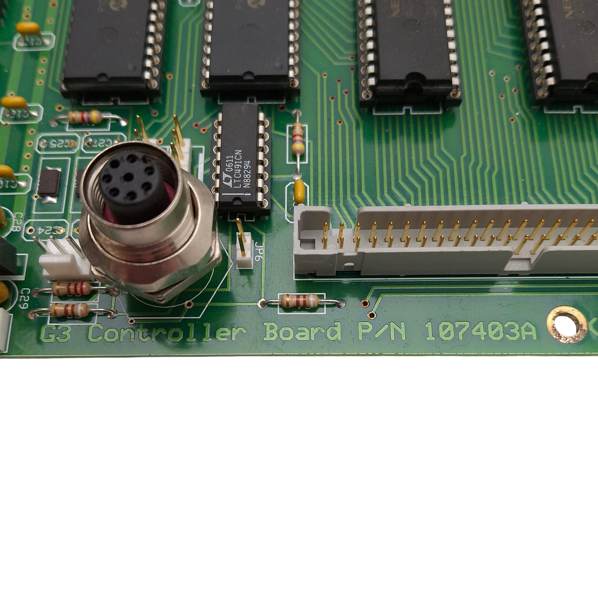 Used Harland Medical Systems 107403A G3 Controller Board, M12 6-Conductor, DB9