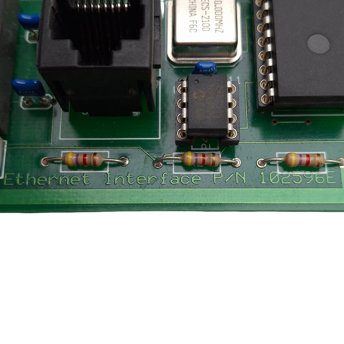 Used Harland Medical Systems 102596E Ethernet Interface Expansion Card, RJ45 Port