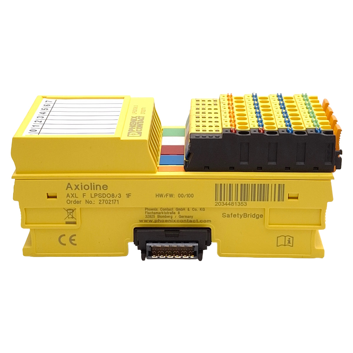 Used Phoenix Contact AXL F LPSDO8/3 1F 2702171 Axioline F Safety Module, 8-Output