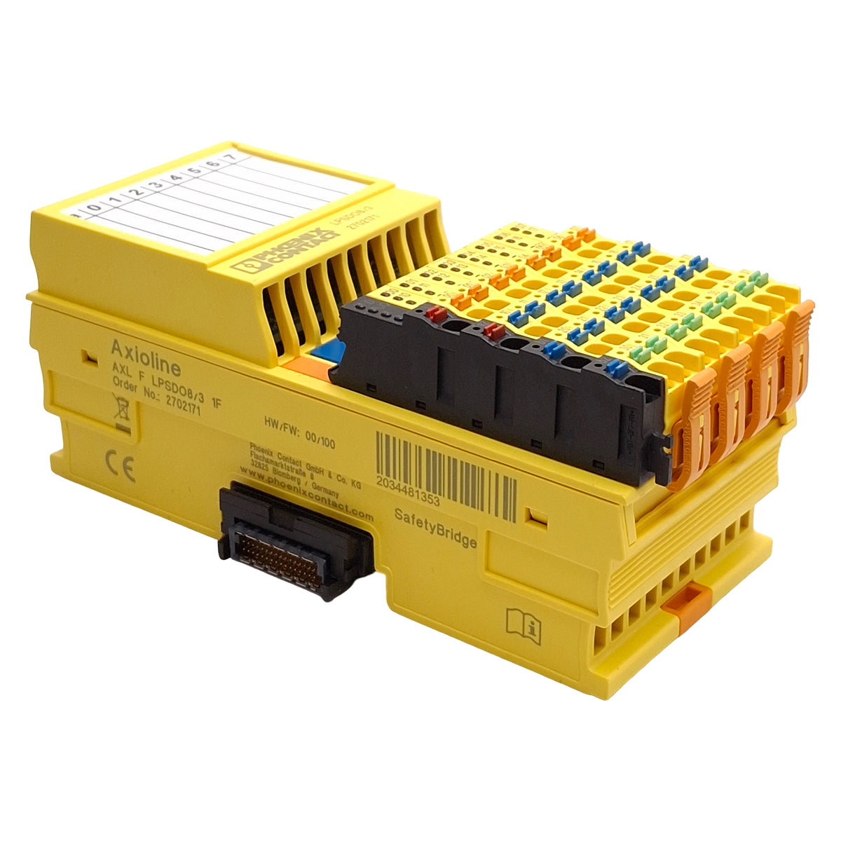 Used Phoenix Contact AXL F LPSDO8/3 1F 2702171 Axioline F Safety Module, 8-Output