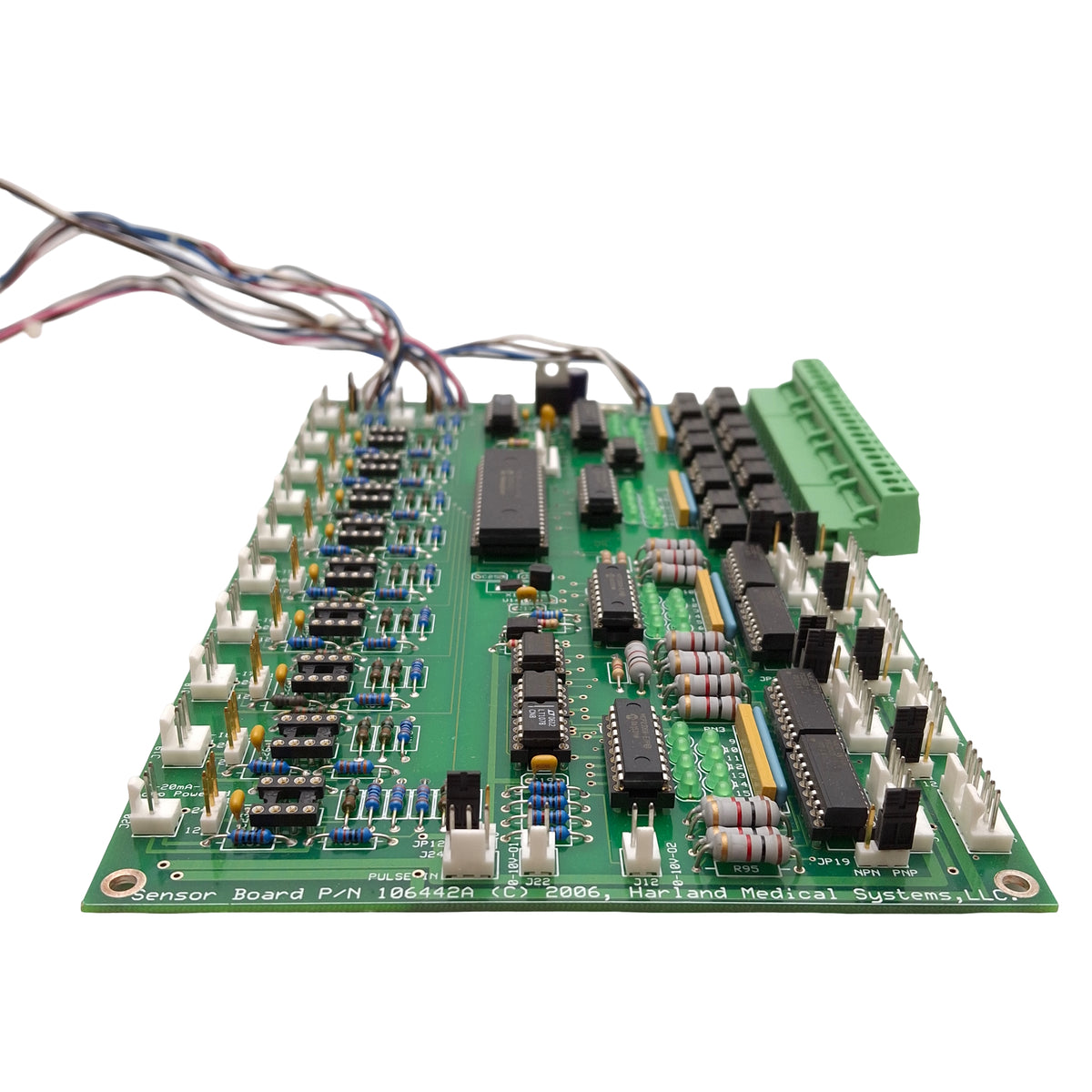 Used Harland Medical Systems 106442A Sensor Board, M12 6-Pin M & F, M12 4-Pin