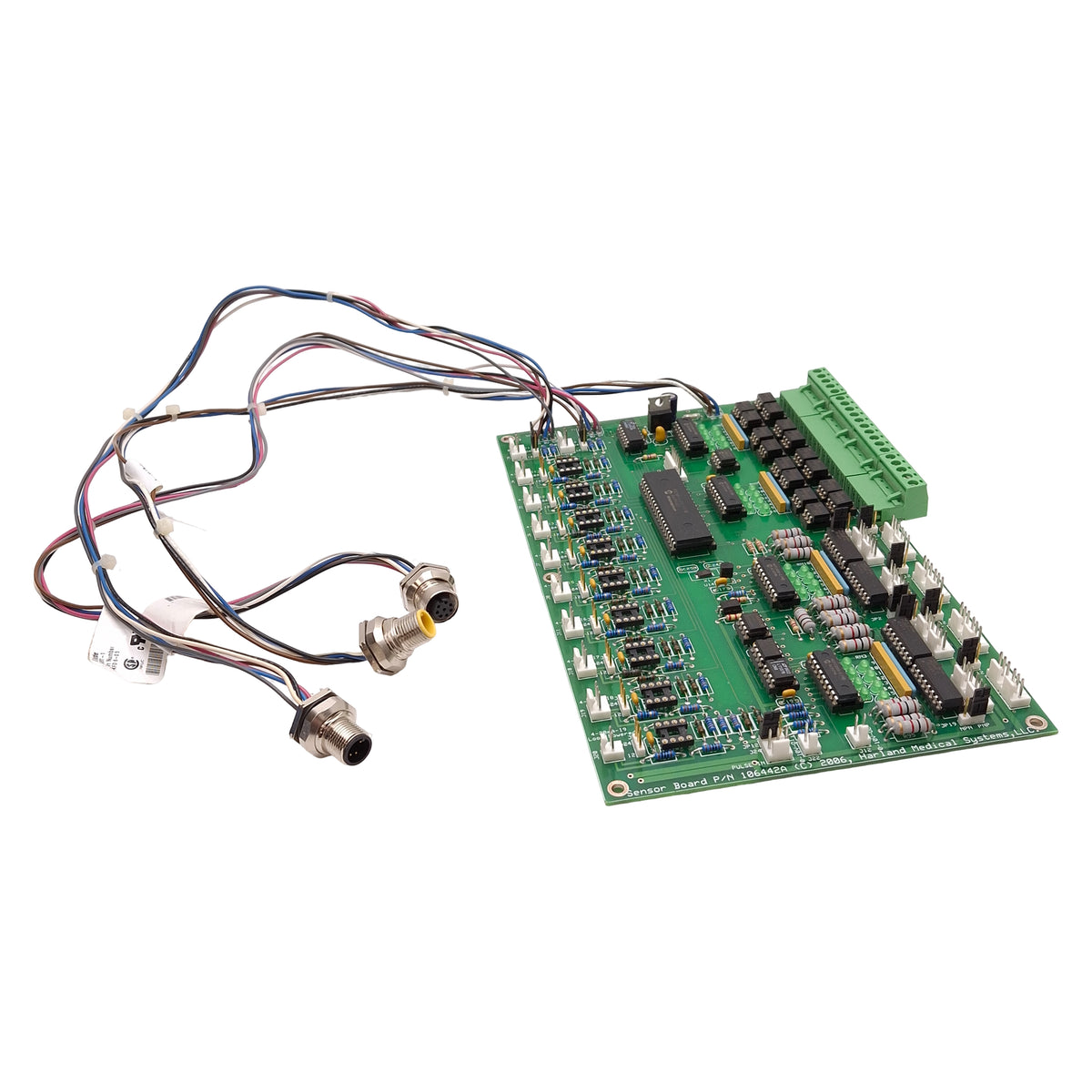 Used Harland Medical Systems 106442A Sensor Board, M12 6-Pin M & F, M12 4-Pin