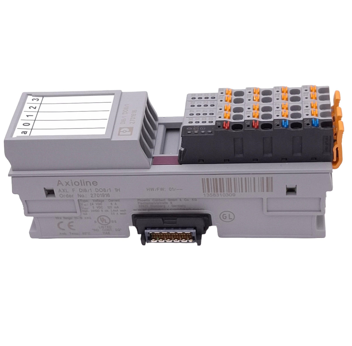 Used Phoenix Contact 2701916 AXL F DI8/1 DO8/1 1H Digital I/O Module, 8DI 8DO, 24VDC
