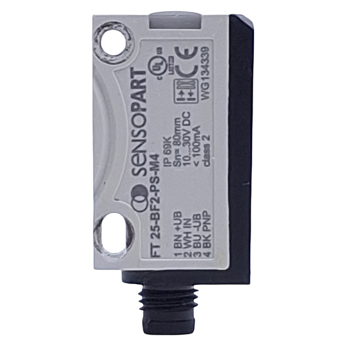 Used Sensopart FT 25-BF2-PS-M4 Photoelectric Diffuse Sensor PNP, 0-80mm, M8 4-Pin