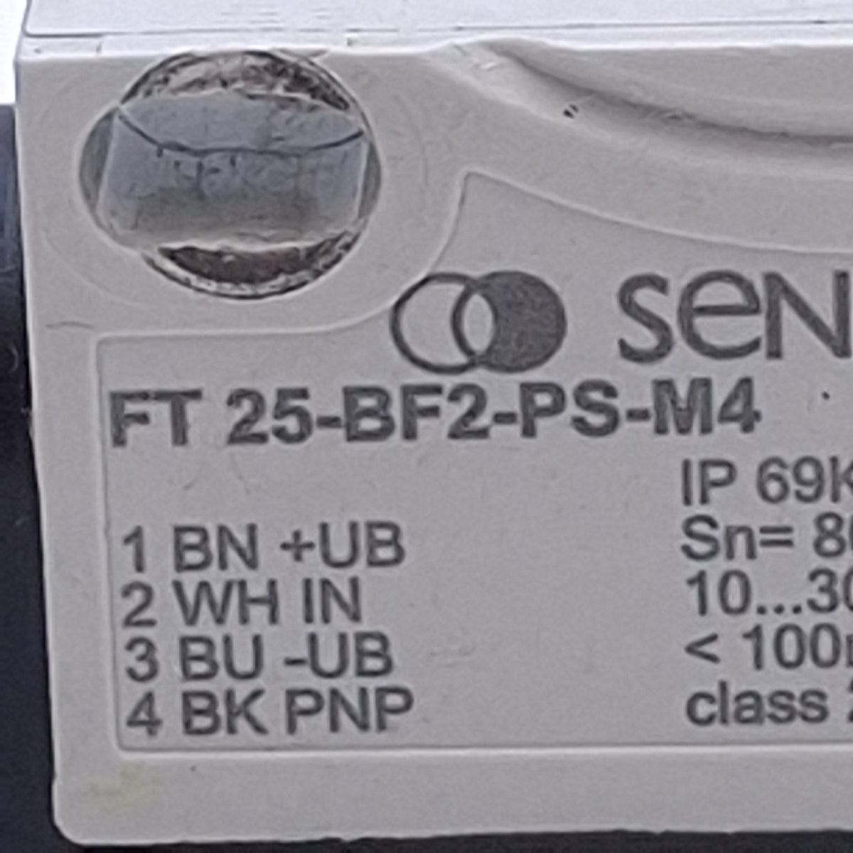Used Sensopart FT 25-BF2-PS-M4 Photoelectric Diffuse Sensor PNP, 0-80mm, M8 4-Pin