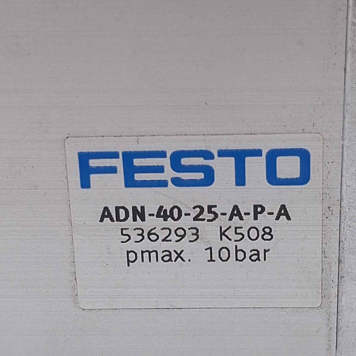 Used Festo ADN-40-25-A-P-A Compact Cylinder, ø40mm Bore, 25mm Stroke, 10bar, G1/8