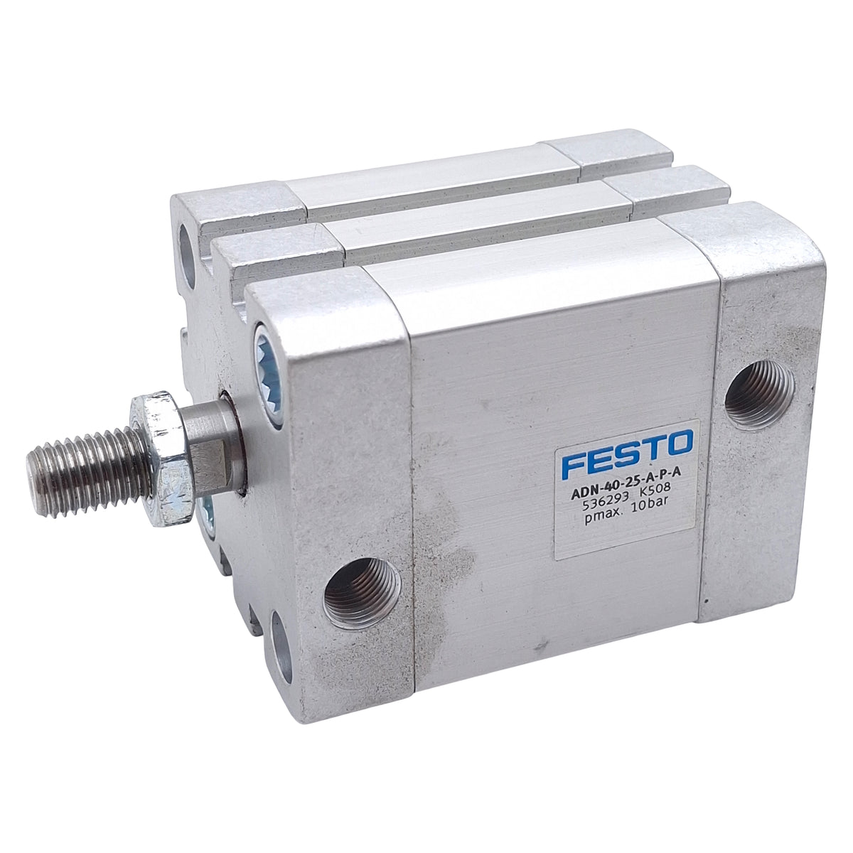 Used Festo ADN-40-25-A-P-A Compact Cylinder, ø40mm Bore, 25mm Stroke, 10bar, G1/8