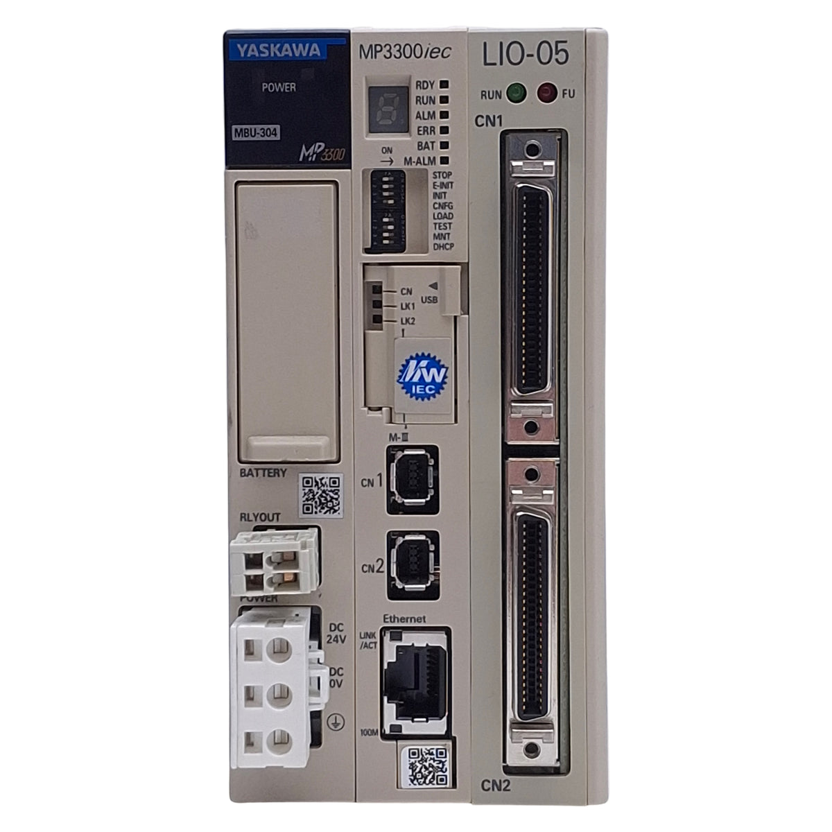 Used Yaskawa JEPMC-BU3304-E Machine Controller Power Supply 24VDC In, 5.15VDC Out