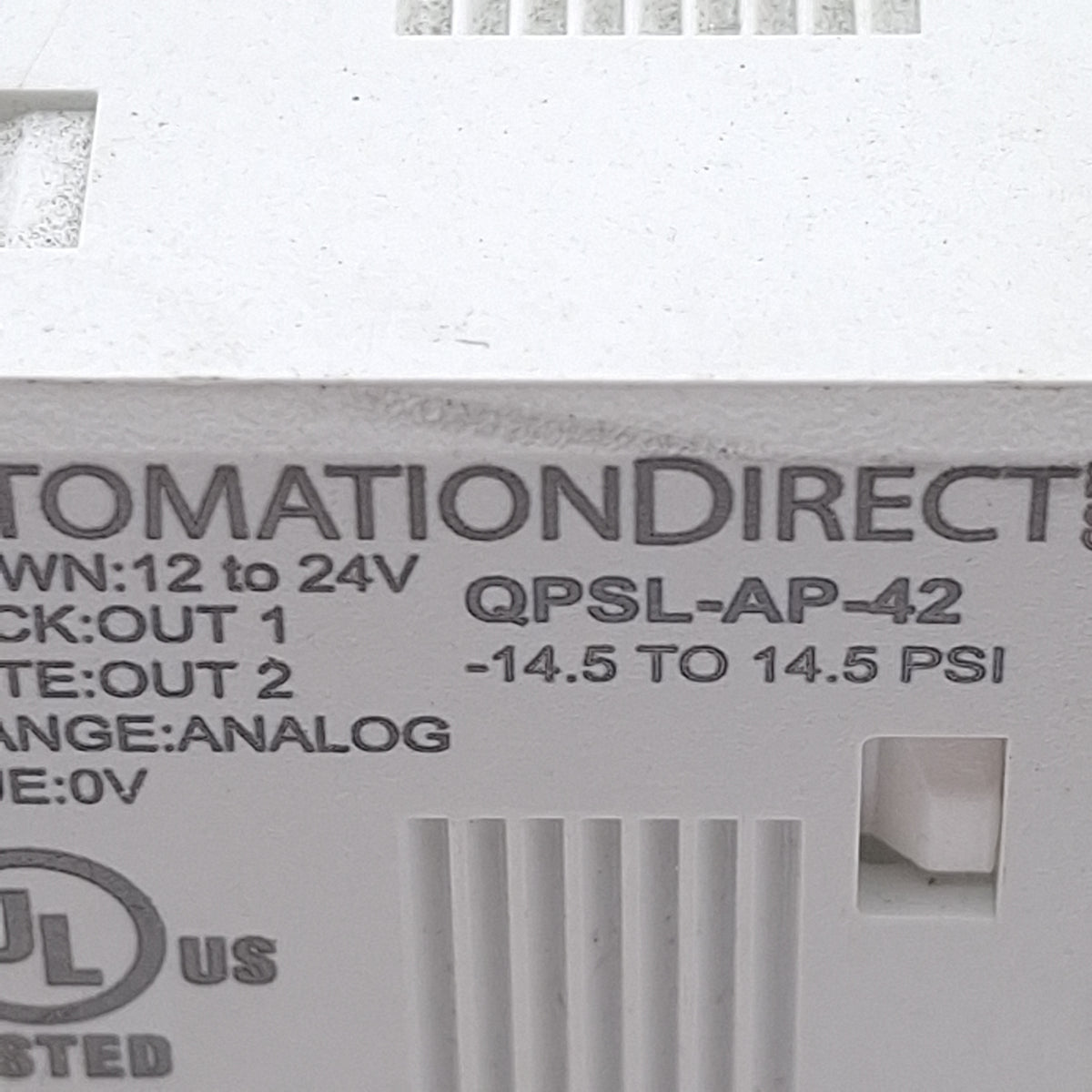 Used AutomationDirect QPSL-AP-42 Digital Pressure Sensor, PNP, -14.5~14.5psi, 24VDC