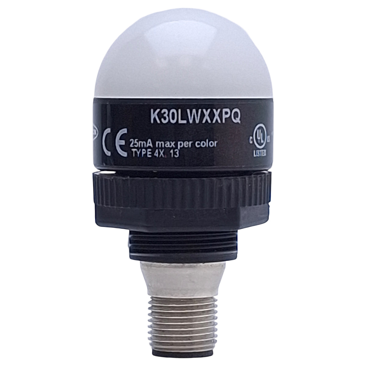 Used Banner K30LWXXPQ 84901 LED Indicator, White, PNP, 10-30VDC, 30mm, M12 4-Pin