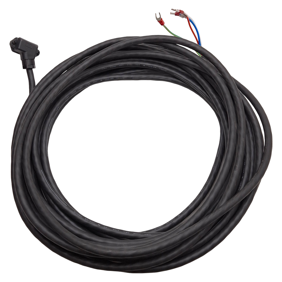 Used Yaskawa JZSP-C7M30G-10-E Sigma-7 Servo Motor Power Cable, 750W & 1.5kW, 10m