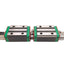 Used Hiwin HGR30 Linear Guide Assembly, 2125mm Rail, (2x) 97.4x60mm Carriages, 48.5kN