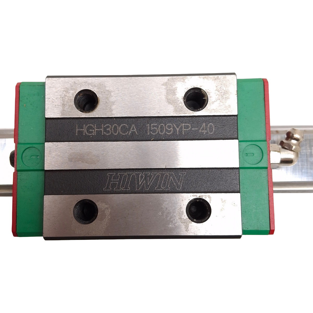Used Hiwin HGR30 Linear Guide Assembly, 2125mm Rail, (2x) 97.4x60mm Carriages, 48.5kN