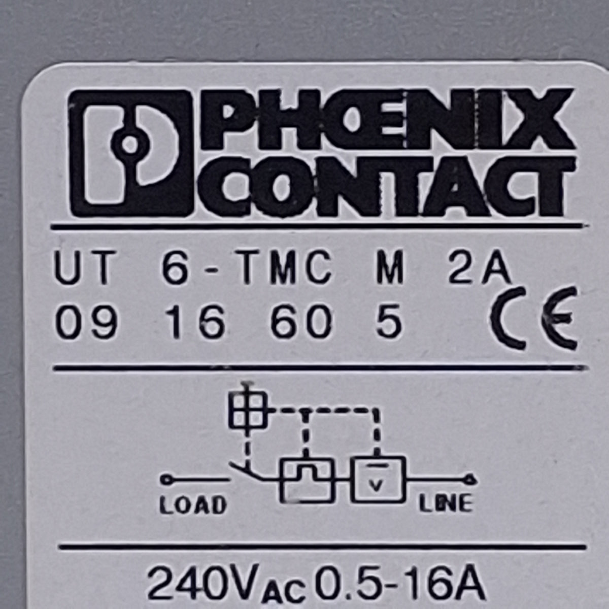 Used Lot of 3 Phoenix Contact UT 6-TMC M 2A Circuit Breaker 2A 240VAC/28VDC, DIN Rail