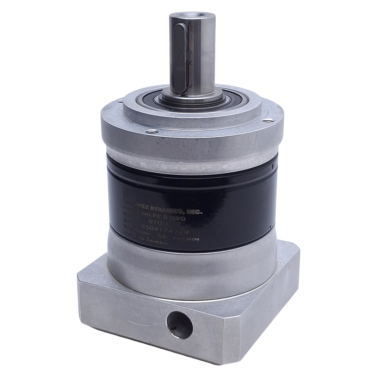Used Apex Dynamics PEII090-010 Planetary Gearbox 10:1, ø22mm Shaft, ø19mm Input