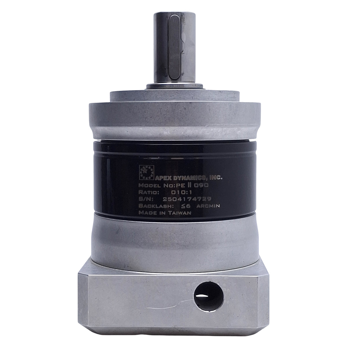 Used Apex Dynamics PEII090-010 Planetary Gearbox 10:1, ø22mm Shaft, ø19mm Input