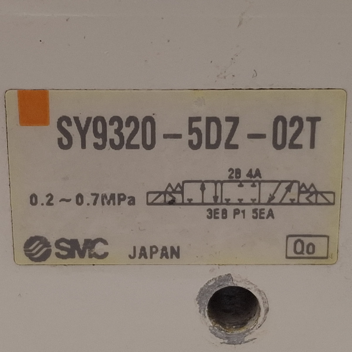 Used SMC SY9320-5DZ-02T Solenoid Valve, 3-Position Closed Center, 1/4NPTF, 24VDC Coil