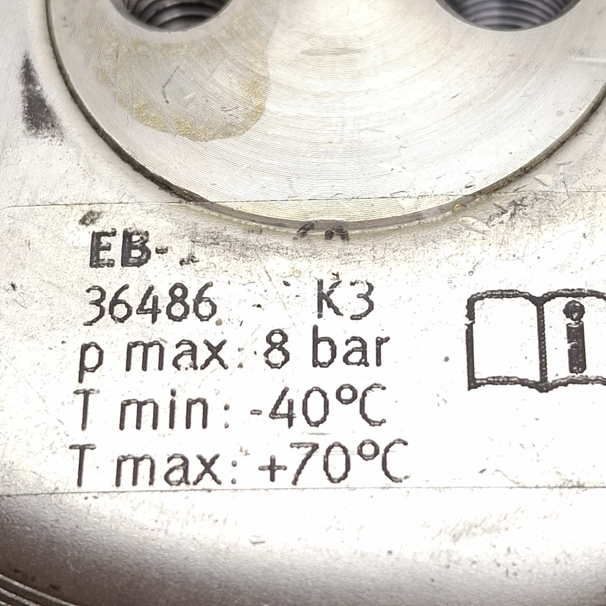 Used Festo EB-145-60 39486 Bellows Cylinder, ø145mm, 60mm Stroke, 8-bar, 2.4kN, G1/8