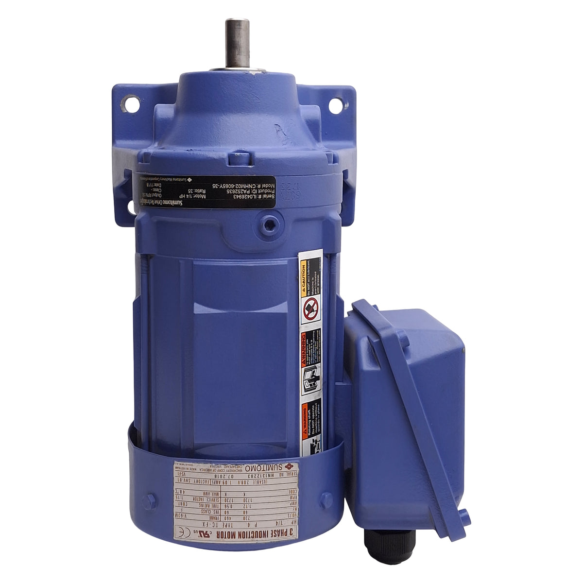 Used Sumitomo CNHM02-6065Y-35 SM-Cyclo 6000 Gearmotor, 35:1, 1/4HP, 3Ø 230/460VAC