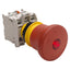 Used Lovato LPCBL6644 Illuminated E-Stop Pushbutton, Twist-Release, 1NO+1NC, 12-30V