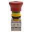 Used Lovato LPCBL6644 Illuminated E-Stop Pushbutton, Twist-Release, 1NO+1NC, 12-30V