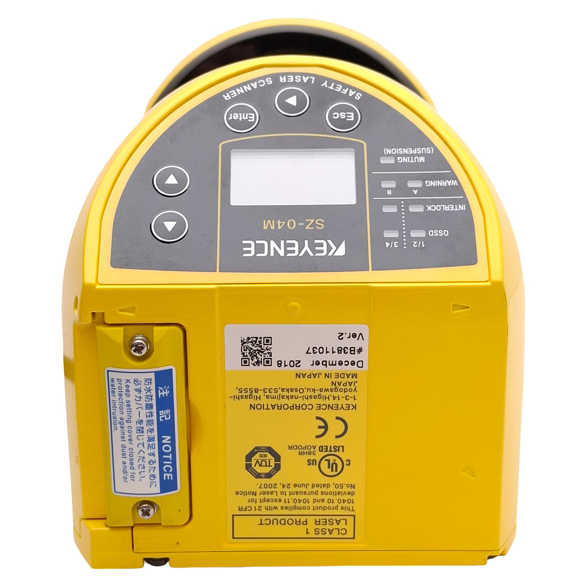 Used Keyence SZ-04M Multi-Function Safety Laser Scanner, ø30-150mm, 270°, 24VDC