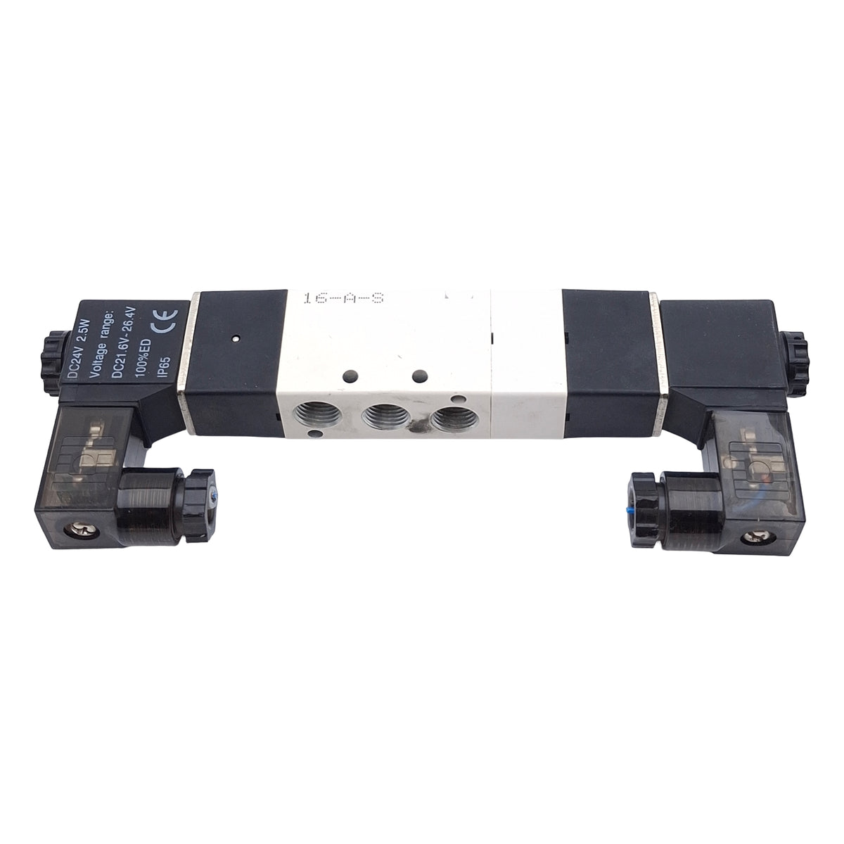 Used Nitra AVS-513C1-24D Solenoid Valve, 4/3-Way, 1/8in NPT, 20-115psi, 24VDC Coil