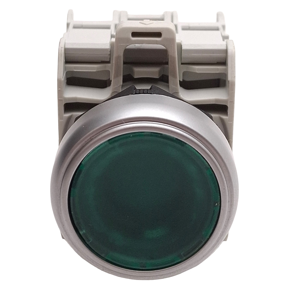 Used Lovato LPCBL103 Illuminated Green Momentary Flush Pushbutton 1NO+1NC 12-30VAC/DC