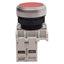 Used Lovato LPCBL104 Illuminated Red Momentary Flush Pushbutton 1NC, 12-30VAC/DC Lamp