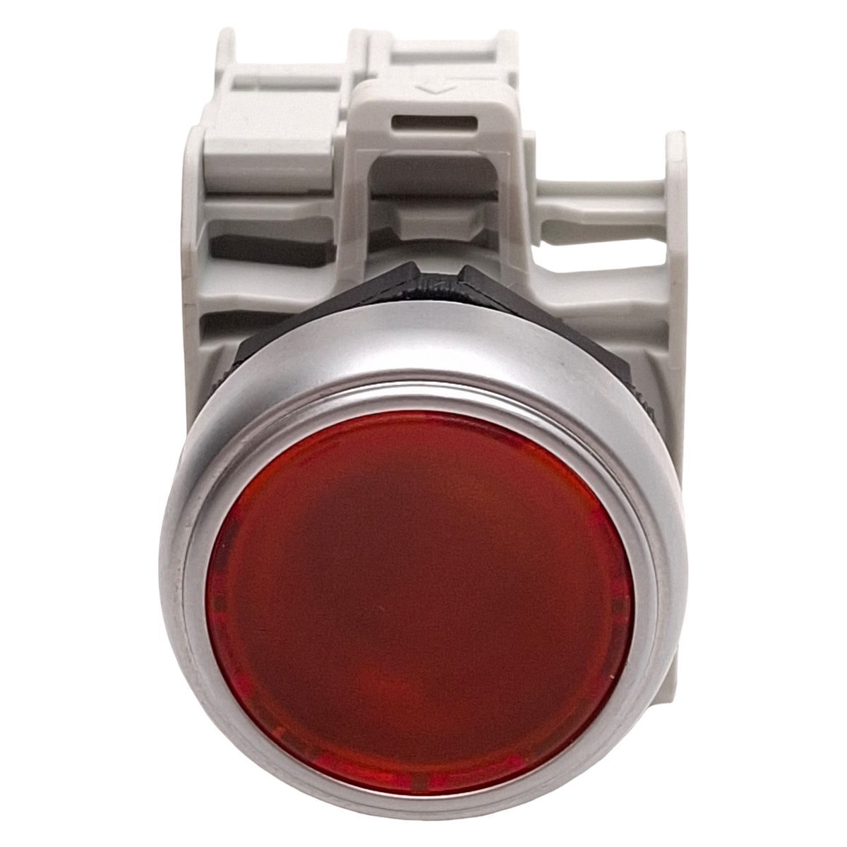 Used Lovato LPCBL104 Illuminated Red Momentary Flush Pushbutton 1NC, 12-30VAC/DC Lamp