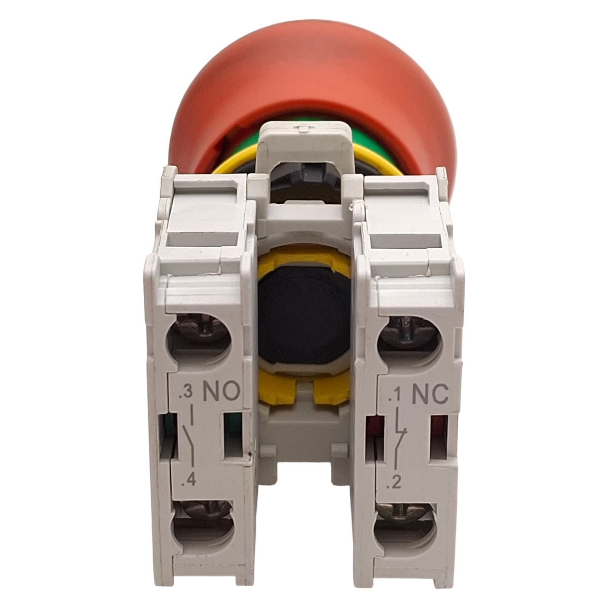 Used Lovato LPCB6644 Pushbutton E-Stop, Twist-Release, ø40mm Mushroom, 1NO+1NC