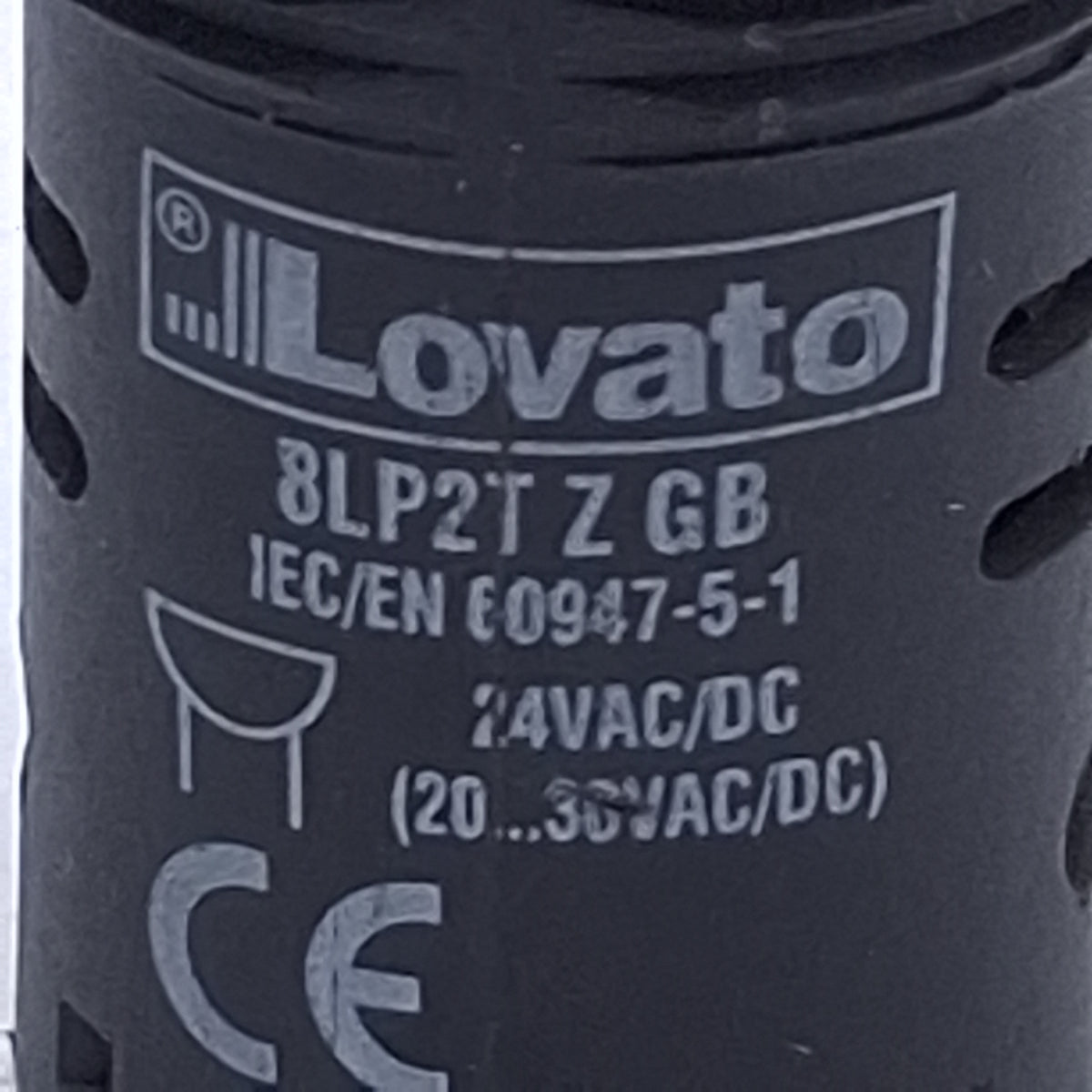 Used Lovato 8LP2TZGB Pulse-Tone Monoblock Buzzer ø22mm, 24VAC/DC, 80dB Sound