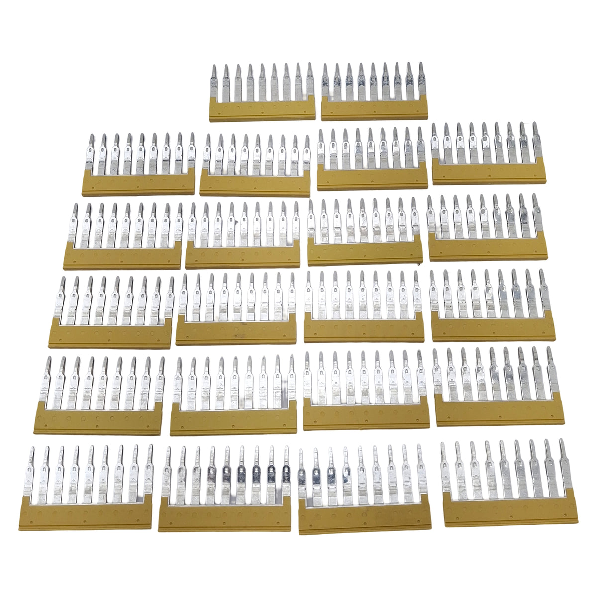 Used Lot of 22 Allen Bradley 1492-CJK5-9 Screwless Center Jumper Terminals, 9-Pole