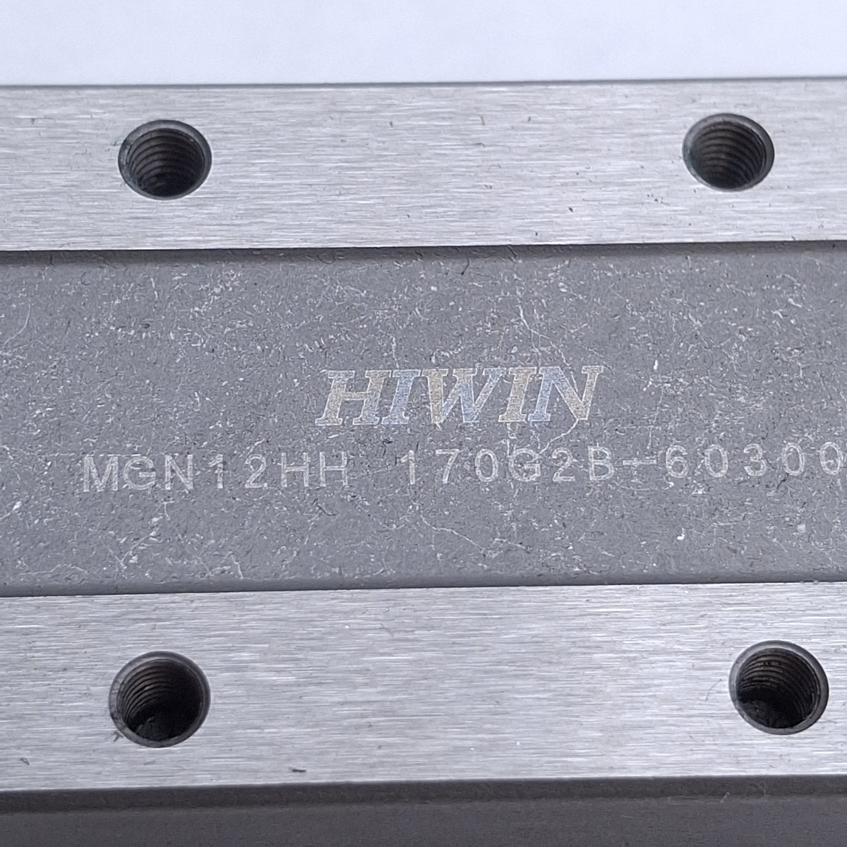 Used Hiwn MGN12H Linear Guide Assembly 220mm Rail, 45.4x27mm Carriages, 3.72kN