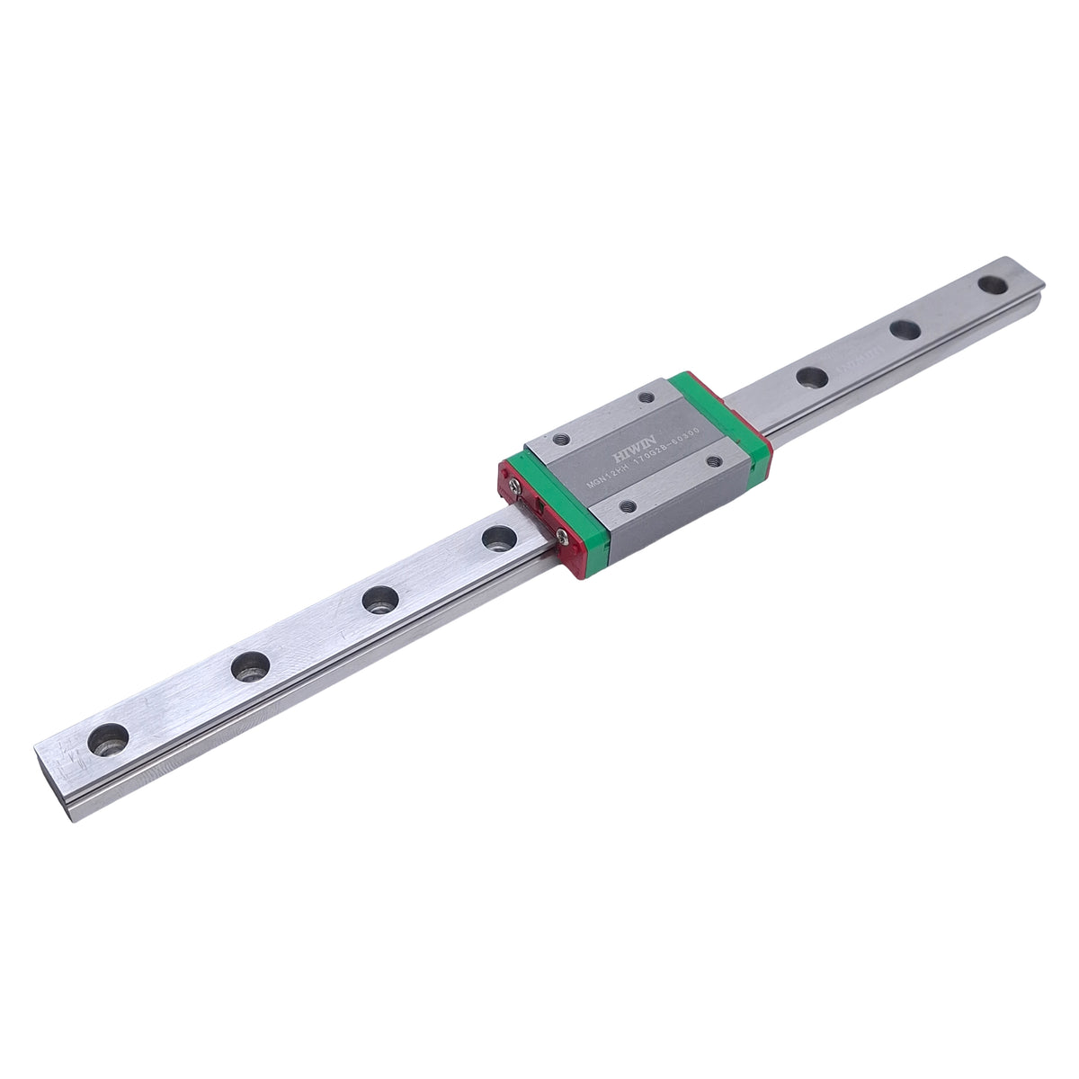 Used Hiwn MGN12H Linear Guide Assembly 220mm Rail, 45.4x27mm Carriages, 3.72kN