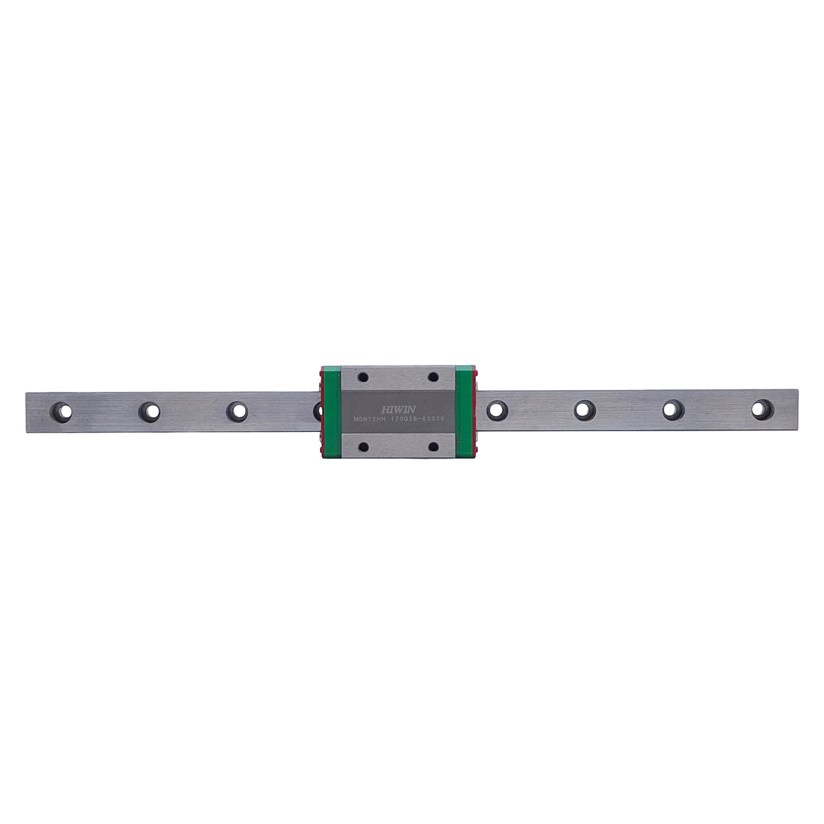 Used Hiwn MGN12H Linear Guide Assembly 220mm Rail, 45.4x27mm Carriages, 3.72kN