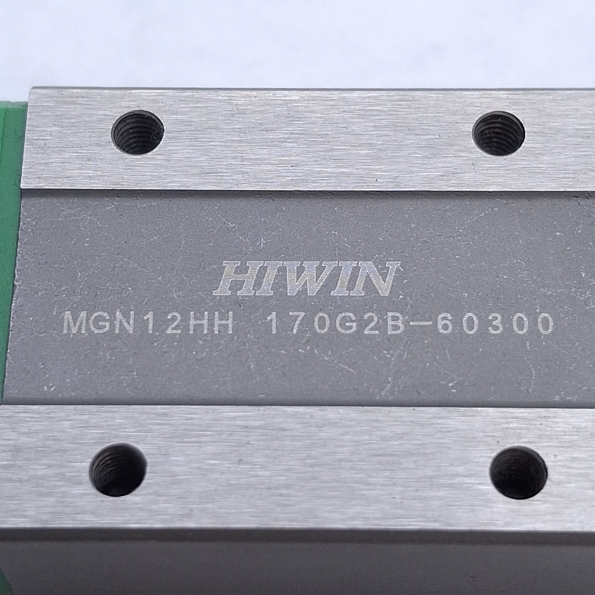 Used Hiwn MGN12H Linear Guide Assembly 450mm Rail, (4x) 45.4x27mm Carriages, 3.72kN