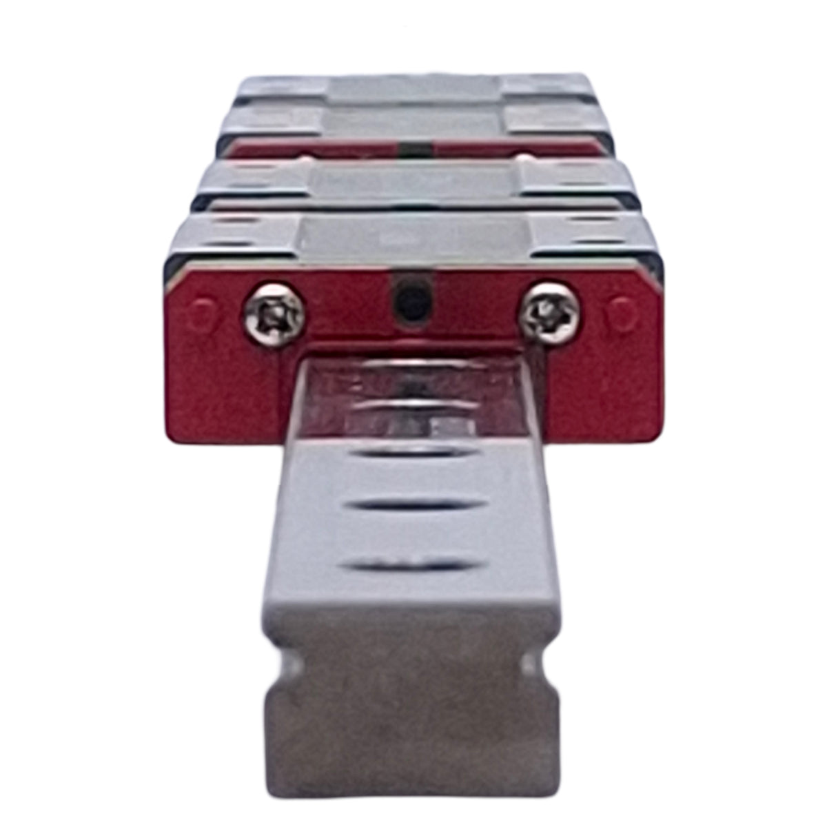 Used Hiwn MGN12H Linear Guide Assembly 450mm Rail, (4x) 45.4x27mm Carriages, 3.72kN