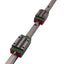 Used Hiwin HGH15CA Linear Guide Assembly 1350mm Rail, (2x)61.4x34mm Carriages, 14.7kN