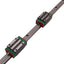 Used Hiwin HGH15CA Linear Guide Assembly 1350mm Rail, (2x)61.4x34mm Carriages, 14.7kN