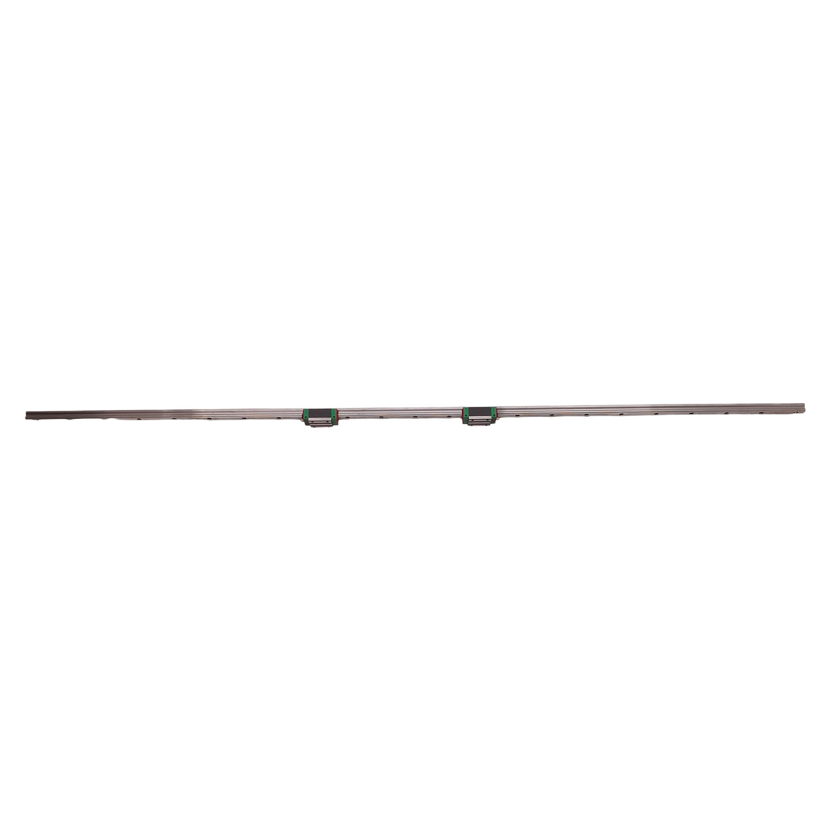 Used Hiwin HGH15CA Linear Guide Assembly 1350mm Rail, (2x)61.4x34mm Carriages, 14.7kN