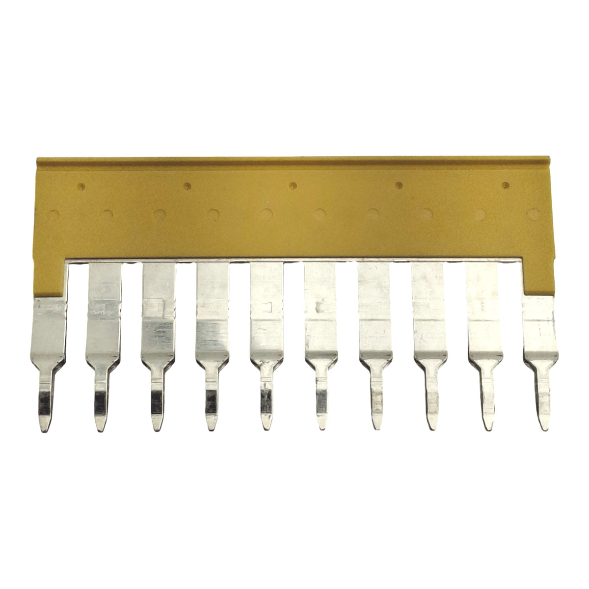 Used Lot of 10 Allen Bradley 1492-CJK6-10 Screwless Center Jumper Terminals, 10-Pole