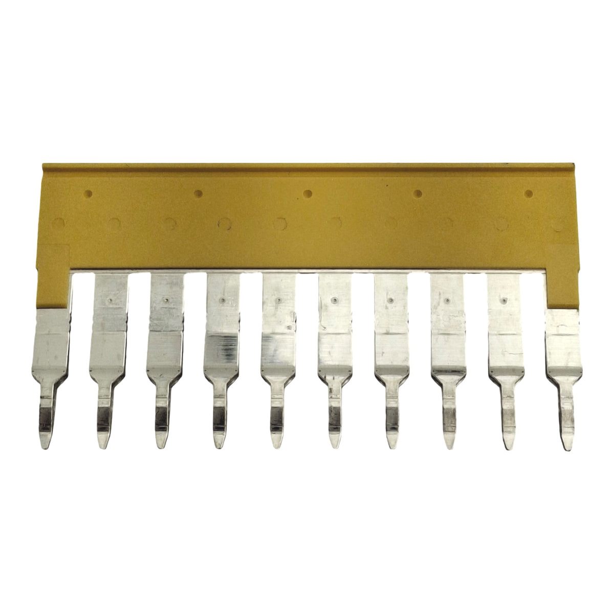Used Lot of 10 Allen Bradley 1492-CJK6-10 Screwless Center Jumper Terminals, 10-Pole